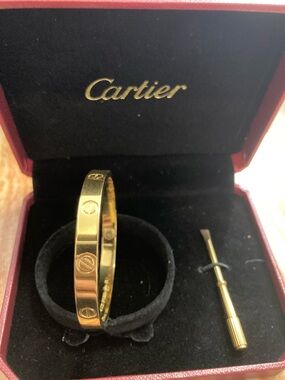 Cartier Yellow Gold Love Bracelet with Screw Motif